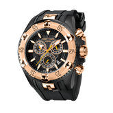 REEF TIGER Aurora RGA303 Rose Gold Men's 52mm Big Dial Sports Quartz Watch - Fashion Waterproof Multi-Function Watch